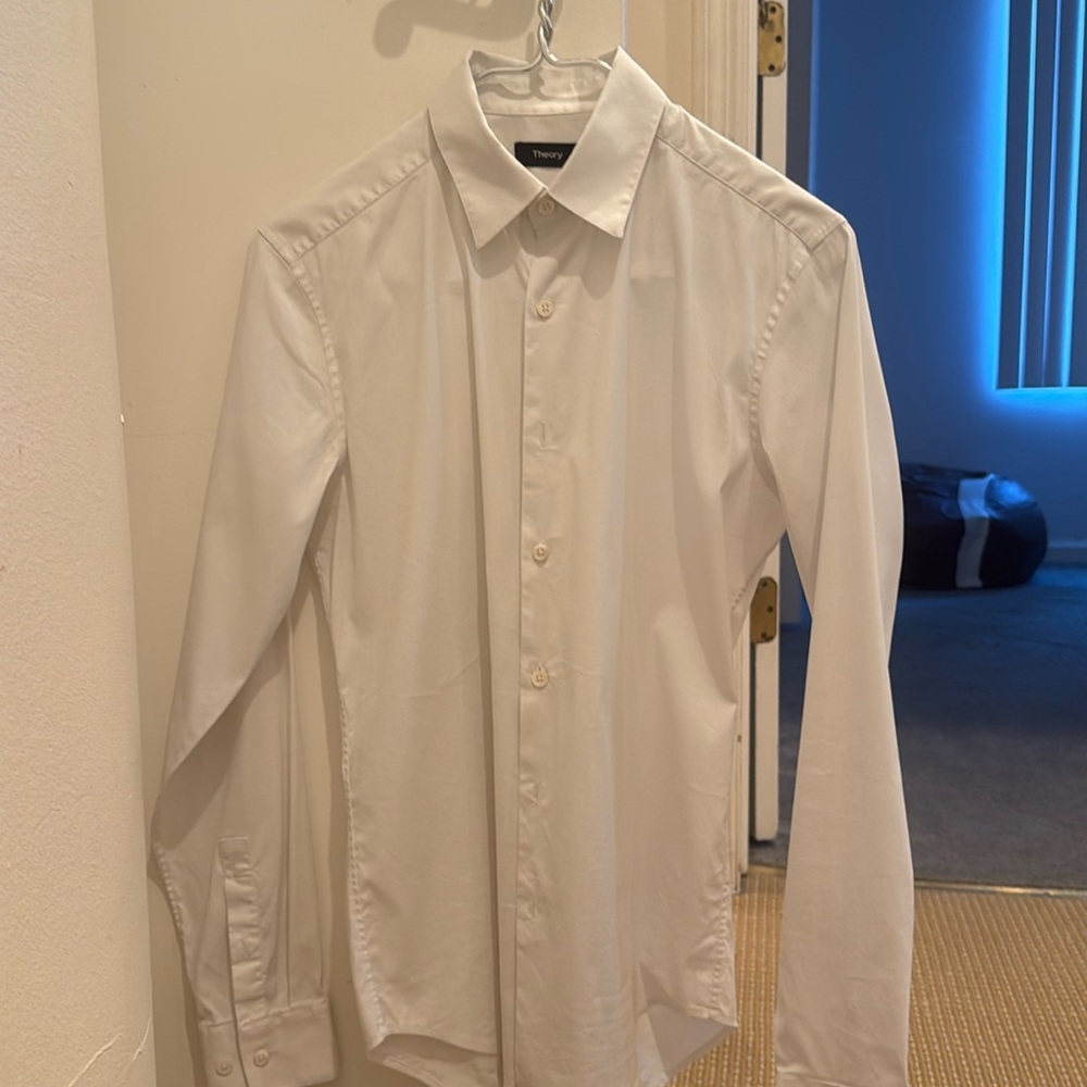 Theory White Button Down Size Xs - image 1